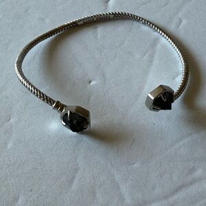 Kendra Scott Silver Rhodium and Grey Pinch Bracelet